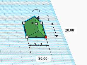 Маркер изменения двух размеров в Tinkercad