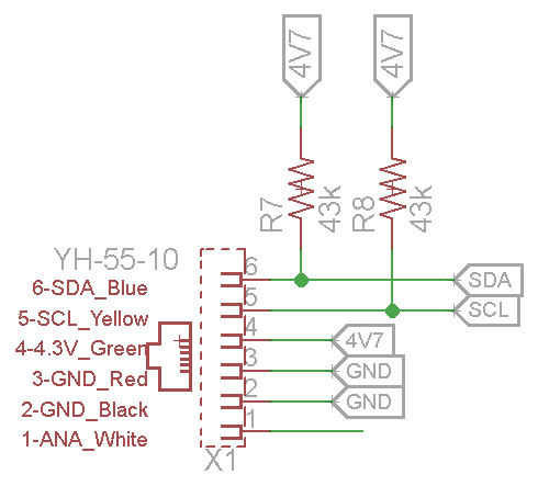 Резисторы подтяжки на SDA и SCL линиях