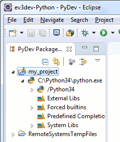 Новый проект PyDev в Eclipse