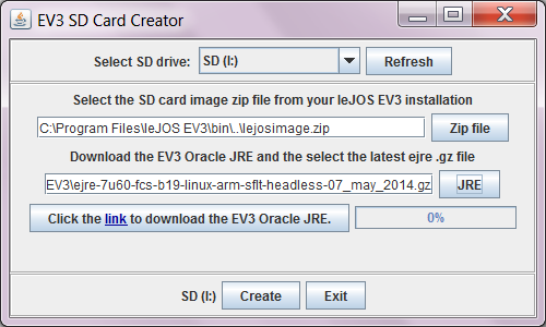 Создание SD-карты leJOS EV3