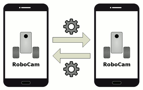 Импорт, экспорт, копирование и отправка настроек роботов в приложении RoboCam